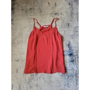 Naked Zebra Red Sheer Lined V-Neck Spaghetti Straps Size Small